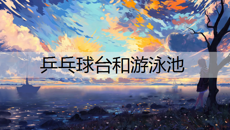 乒乓球台和游泳池